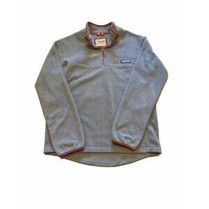 Hawke & Co Outfitter Men's Size Medium Gray Fleece Quarter Zip Pullover Logo